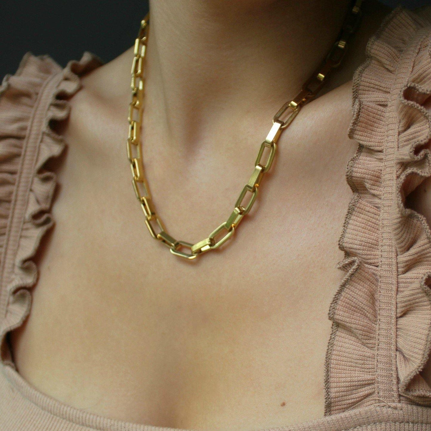 BSL - Picadilly Geometric Chain Necklace - Boutique SecondLife