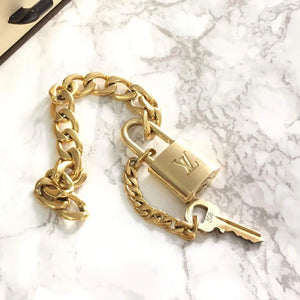 Louis Vuitton Padlock with Chain Bracelet - Boutique SecondLife