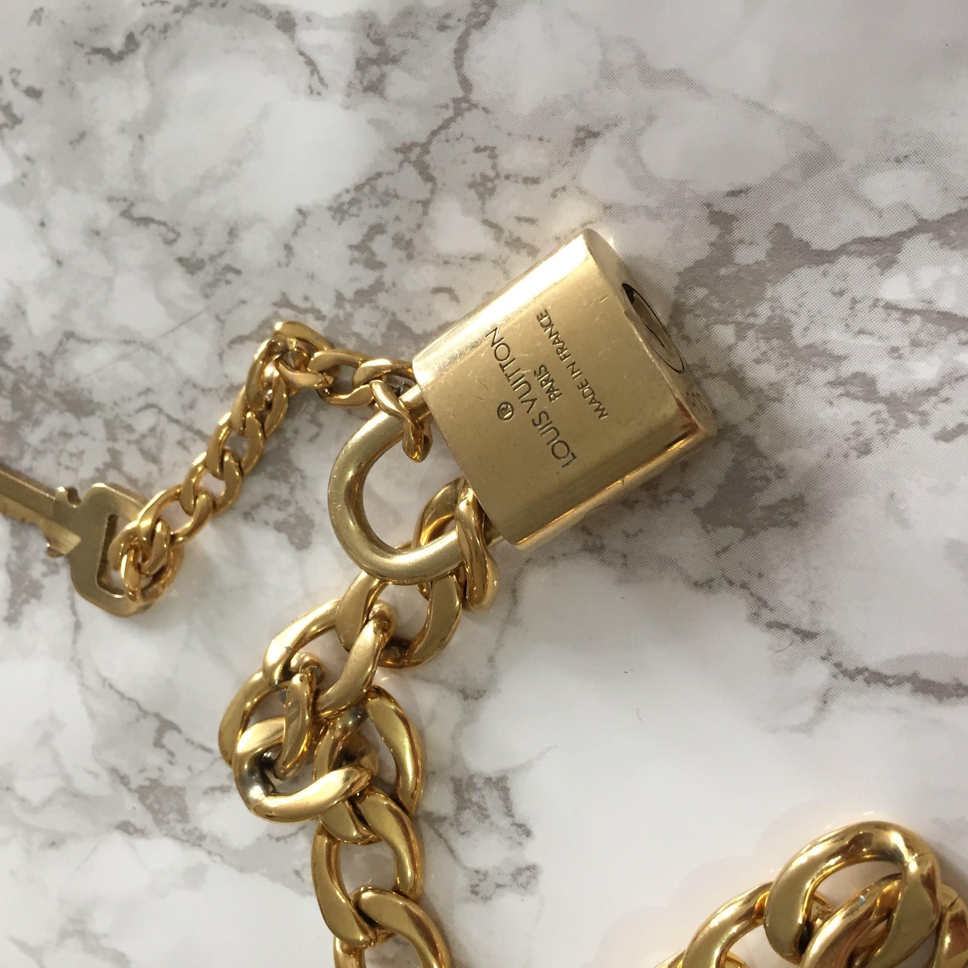 Louis Vuitton Padlock with Chain Bracelet - Boutique SecondLife