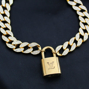 Louis Vuitton Padlock with Geometric Link Chain Necklace For Him – Boutique  SecondLife