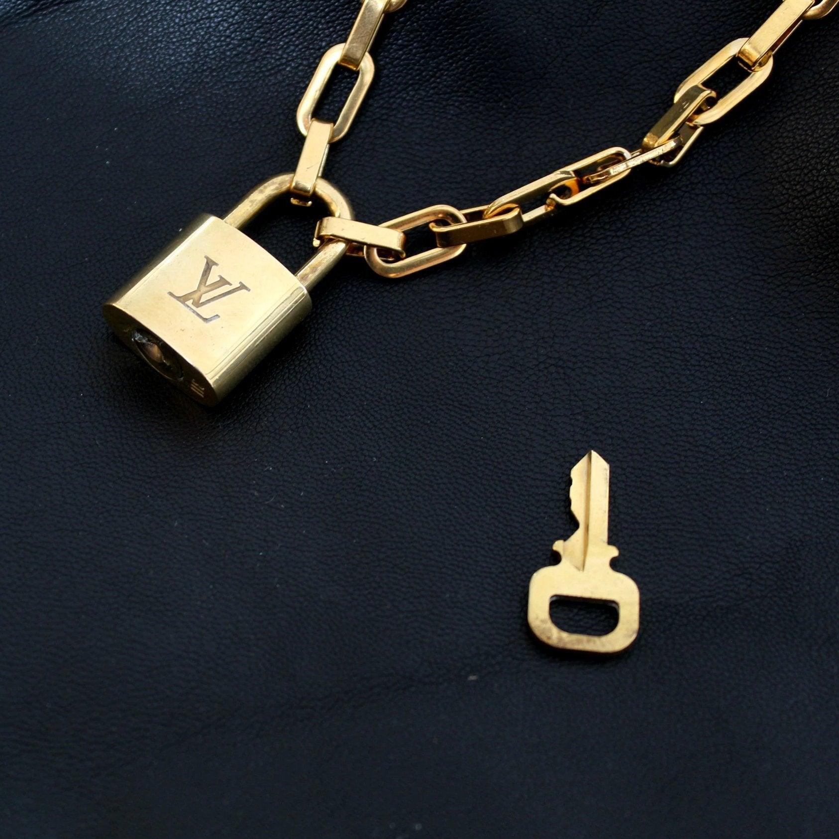 Louis Vuitton Padlock with Geometric Necklace Bracelet Key Set For Him - Boutique SecondLife
