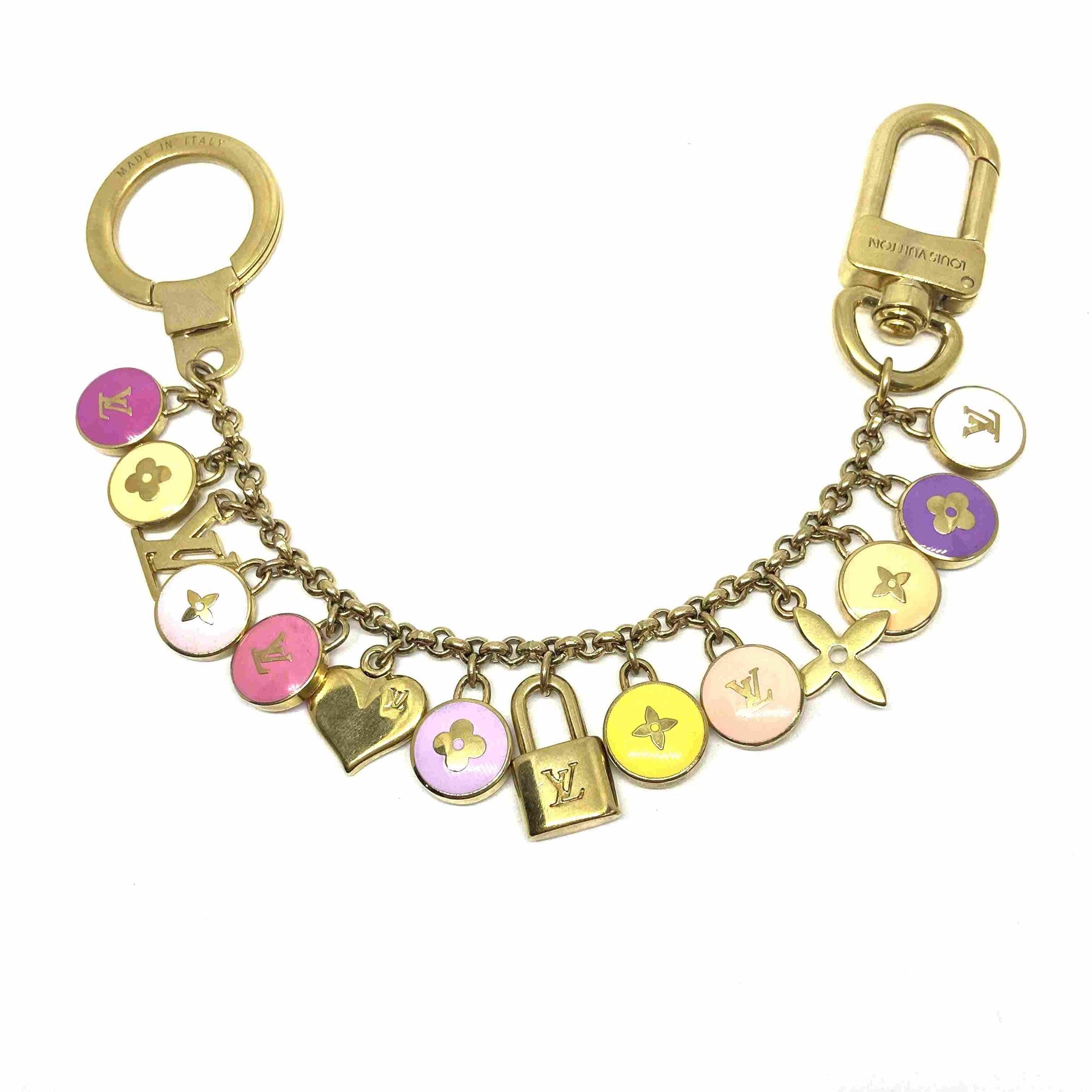 Louis Vuitton Logo Charm Pastilles Gold and Pastels