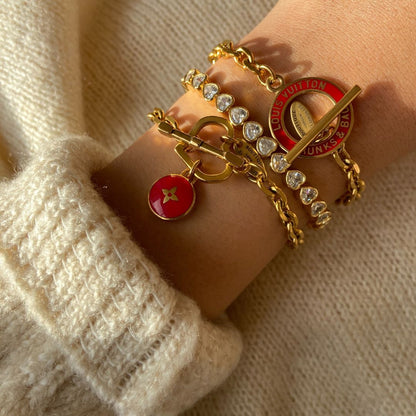 Authentic Louis Vuitton Round-Repurposed Bracelet